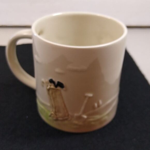 Golfer's ceramic Sand pit Mug Grandmacore Kitsch Cottagecore - Picture 2 of 6